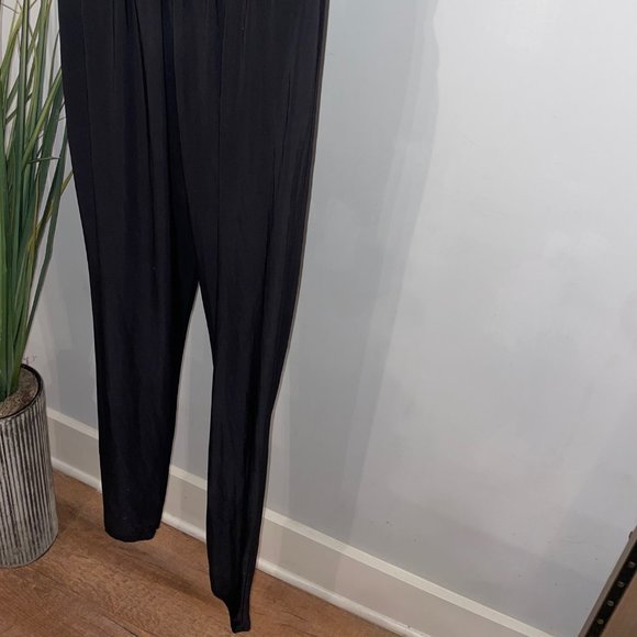 Black Slit Shoulder Jumpsuit - Picture 5 of 7